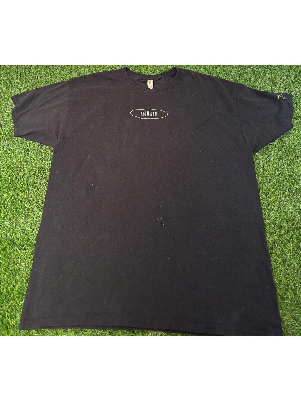 God Y2K Jerzees Dri-Power Black Graphic T-Shirt XL Tee
